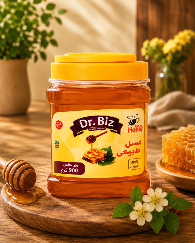 عسل مخصوصDr.biz ساکاروز زیر5 درصد و2 درصد