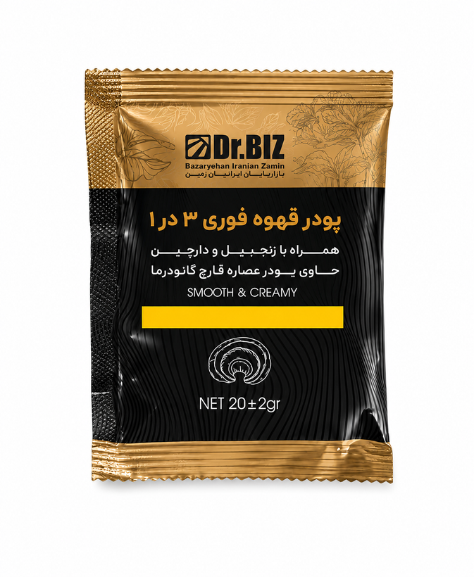 قهوه ماسالا با قارچ گانودرما 1۰ ساشه ای دکتر بیز ارسال فوری
