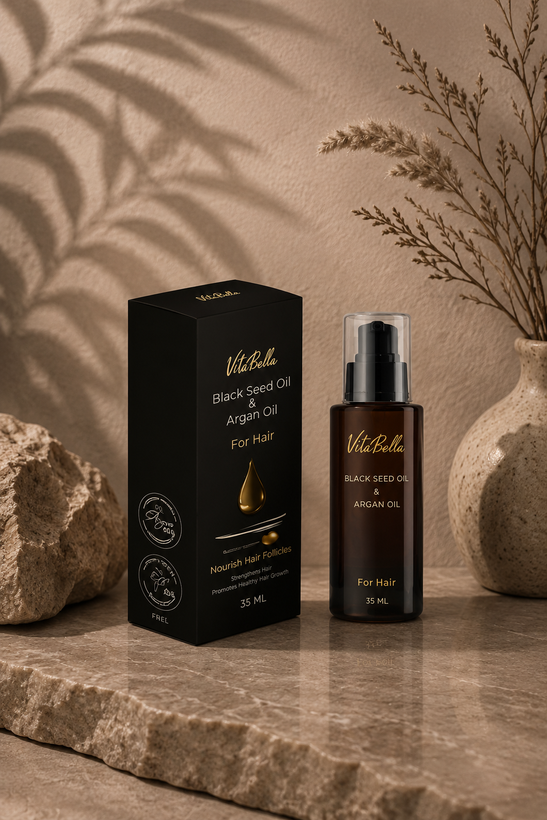 روغن موی سیاه دانه و آرگان ویتابلا خالص و اصل