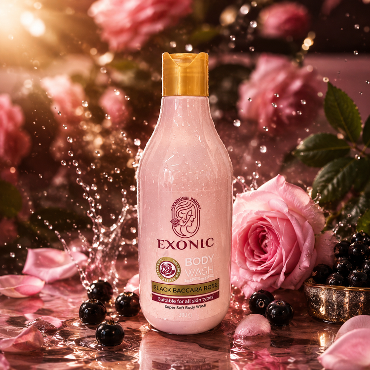شامپو بدن عصاره رز بلک باکارا Exonic