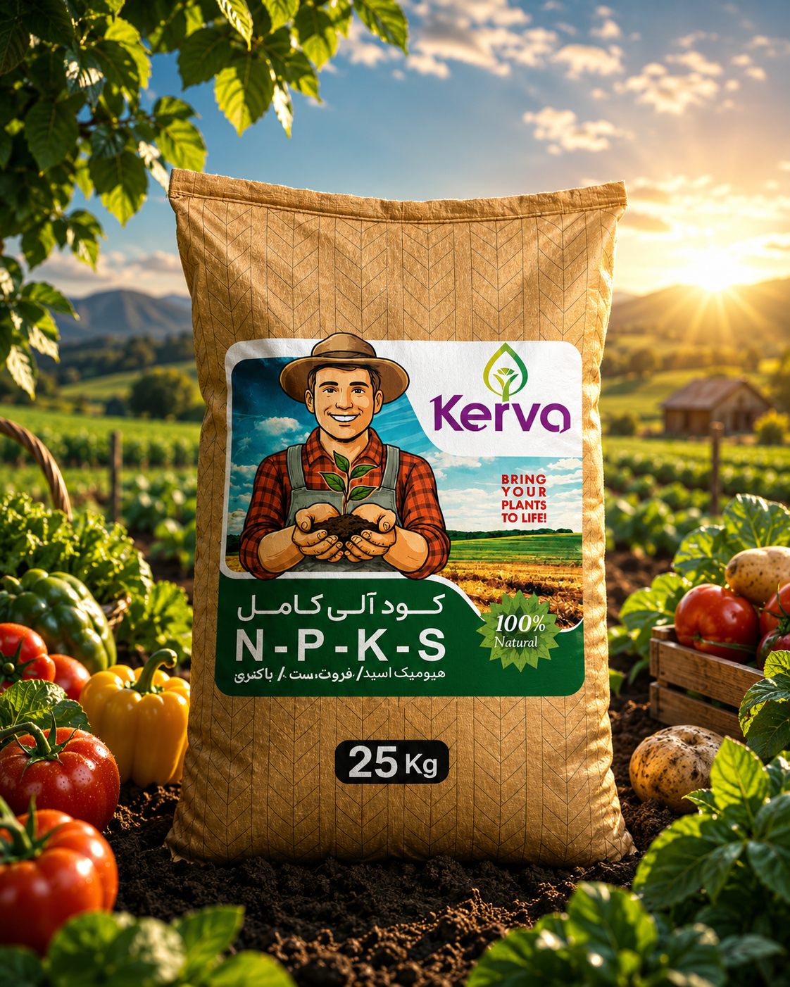 کود آلی کامل NPKS 25 کیلویی کروا(سبو سیب قدیم) با کارشناسان تماس بگیرید