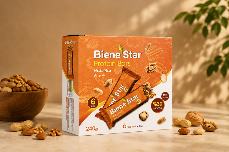 پروتئین بار ناتس بار بسته 6 عددی بین استار