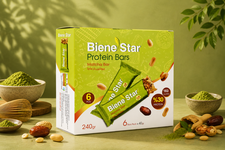 پروتئین بار ماچا بسته 6 عددی بین استار