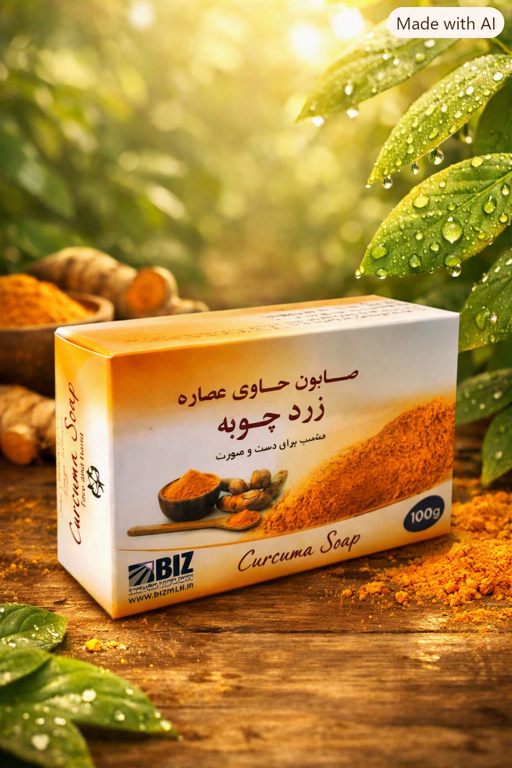 صابون دست و صورت زرد چوبه Biz