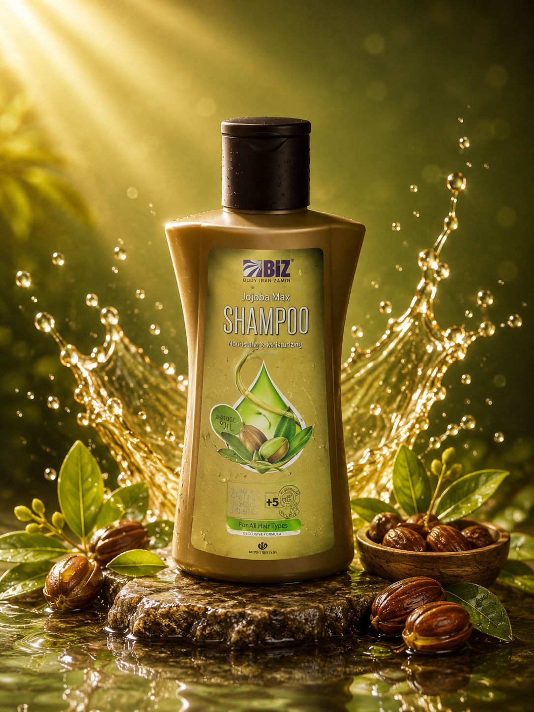 شامپو روغن جوجوبا بیز
