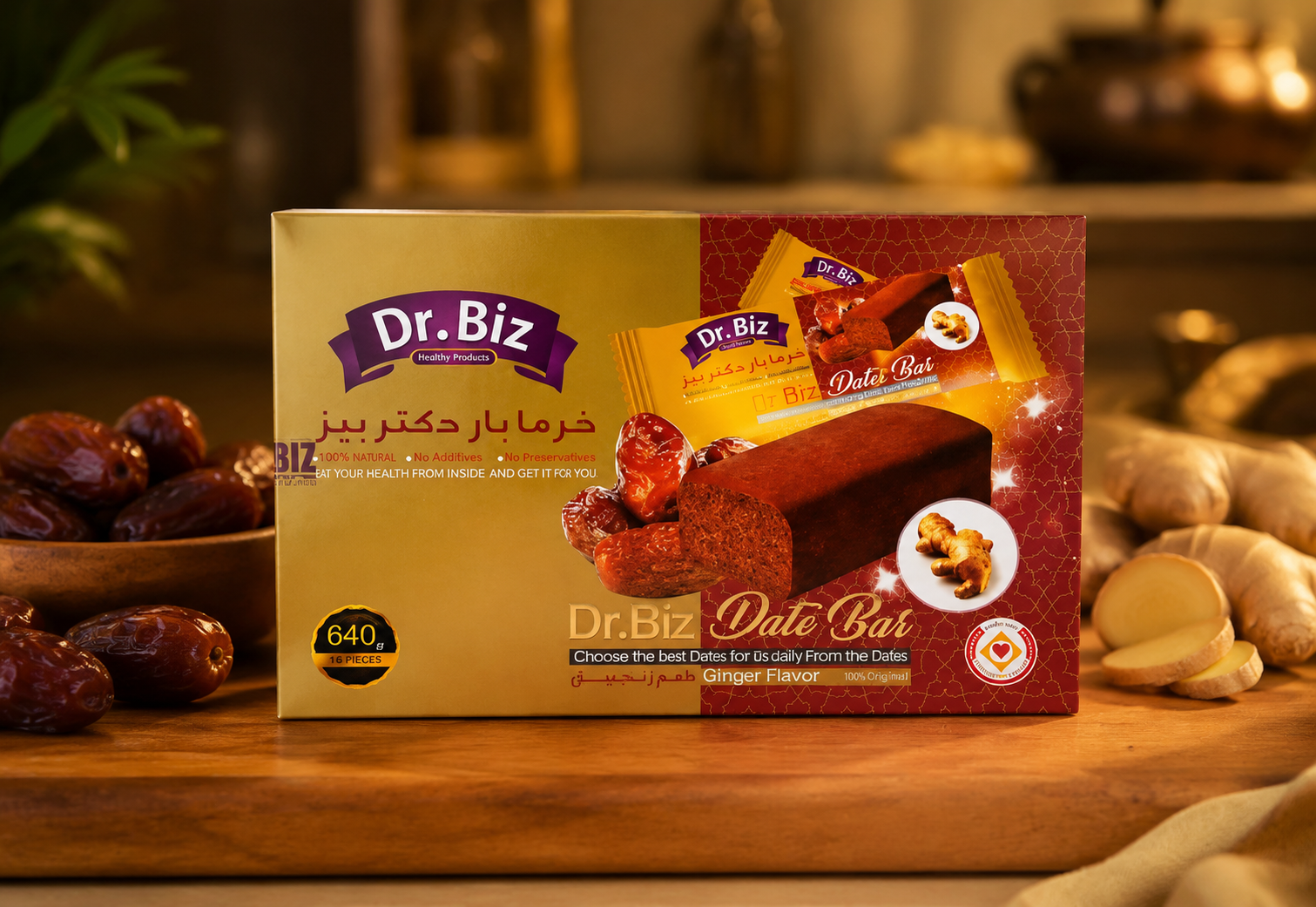 خرما بار زنجبیلی دکتر بیز